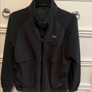 Figs Sydney scrub jacket in charcoal